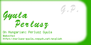 gyula perlusz business card